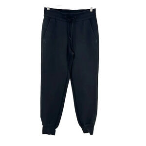 Lululemon On Track Jogger Black Solid‎ Sweatpants Athleisure Size 6